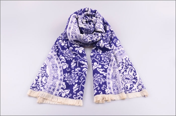 青花瓷披肩 提花披肩 拉絨披肩 圍巾批發(fā)