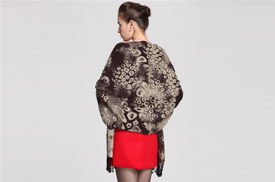 真絲披肩 提花披肩