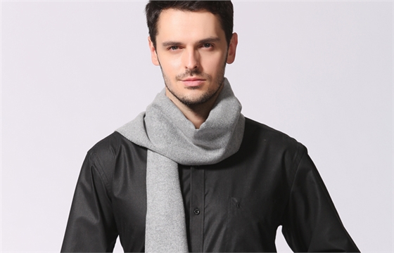 魚骨紋真絲圍巾