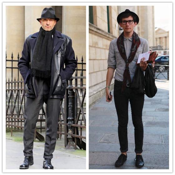 男士圍巾搭配方法：打結(jié)式