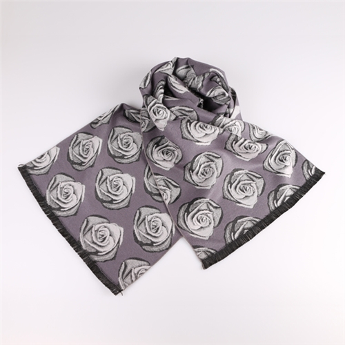 玫瑰花提花圍巾