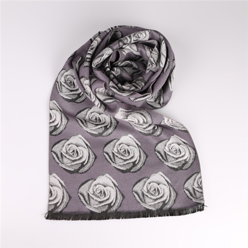 玫瑰花提花圍巾