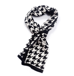 千鳥格印花絲巾