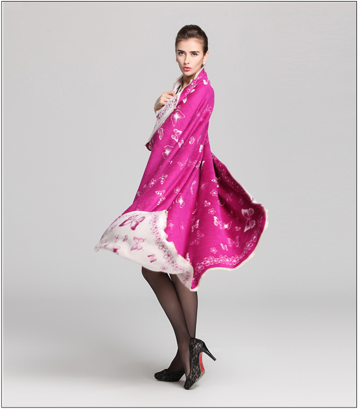 女士披肩 雙面披肩 提花披肩