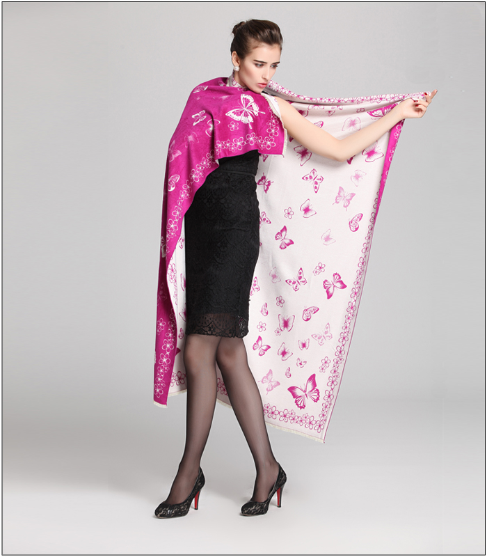 女士披肩 雙面披肩 提花披肩