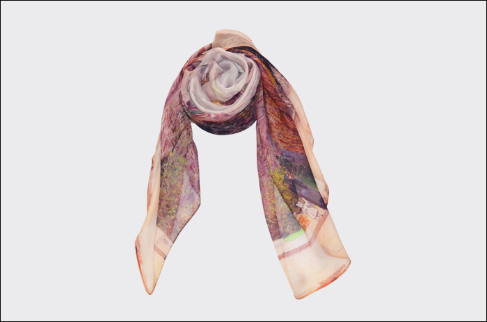 真絲圍巾 印花圍巾