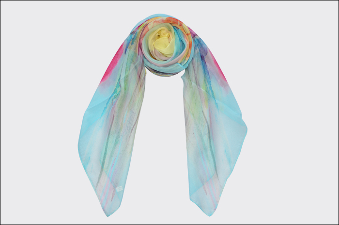 印花圍巾 真絲圍巾 女士圍巾