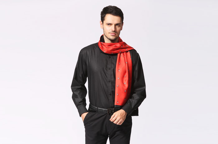 真絲復(fù)合圍巾 男士圍巾