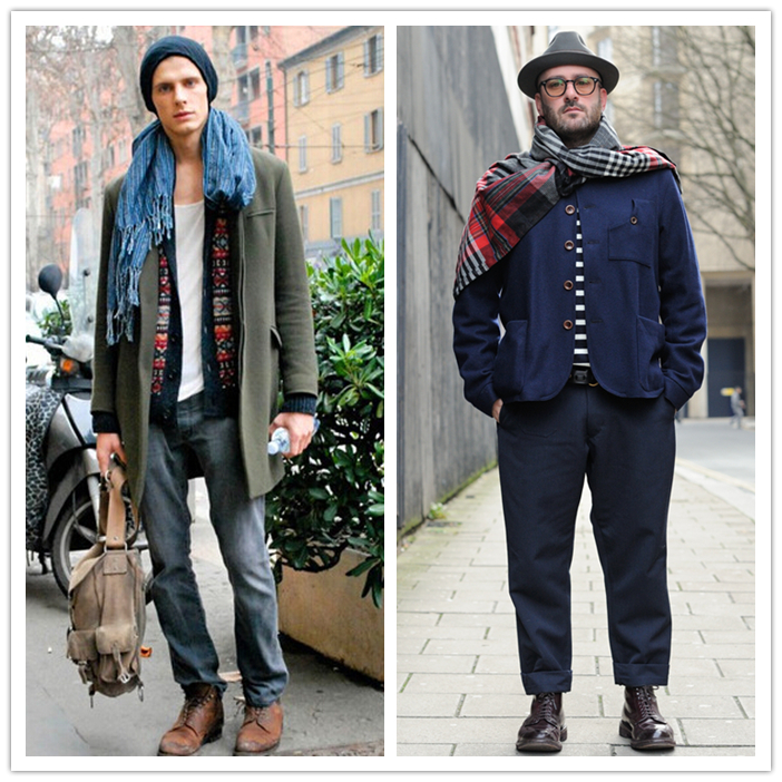 男士長(zhǎng)款圍巾另類披掛式