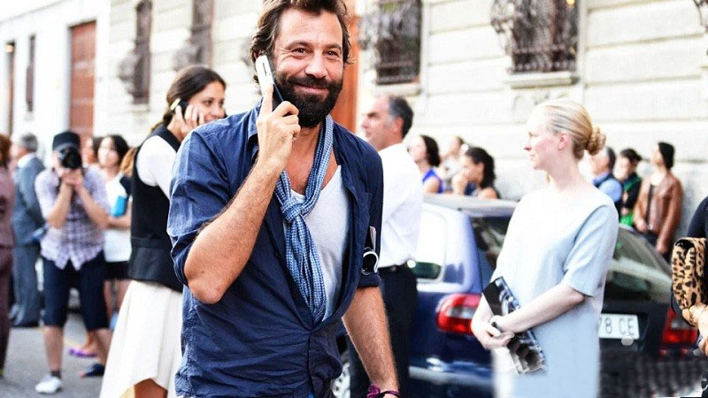 時(shí)尚男士圍巾