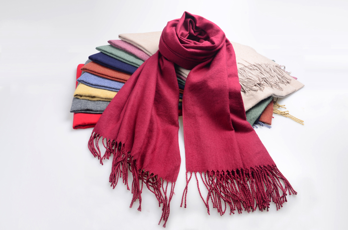 純色披肩 仿羊絨披肩 女士披肩