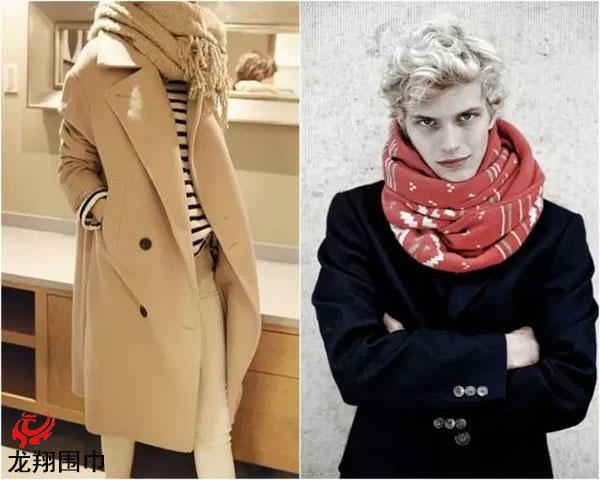 圍巾上身效果