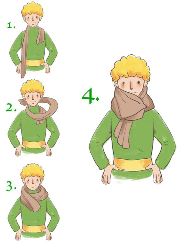 男士圍巾圍法方法六