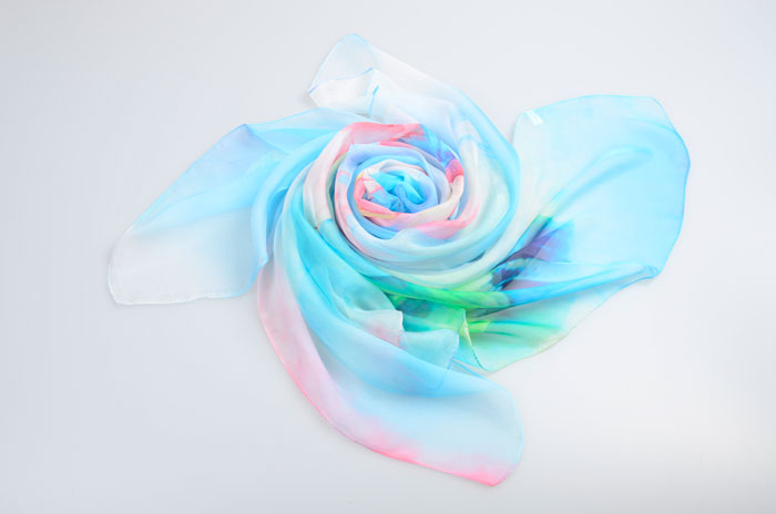 出水芙蓉絲巾細(xì)節(jié)圖