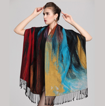 女士油畫藝術(shù)披肩 女士油畫藝術(shù)披肩