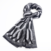 男士真絲條紋圍巾