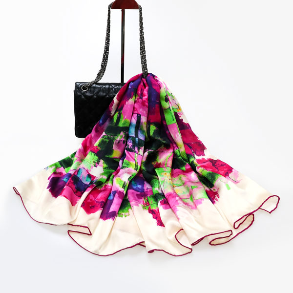 紅情綠意絲巾 紅情綠意絲巾